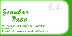 zsombor mate business card